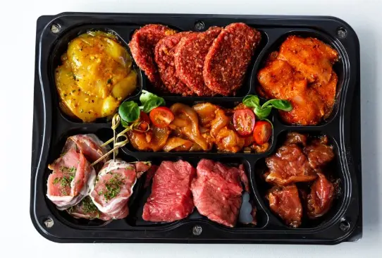Gourmetschaal met vers vlees